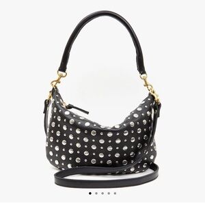CLARE V Petite Moyen Black with Studs EUC